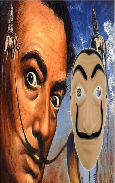 Maschera di Halloween da uomo Cosplay Casa Papel Accessori per costumi classici Maschere per uomo Festa in plastica Moda maschera maschile 5 pezzi 1671856