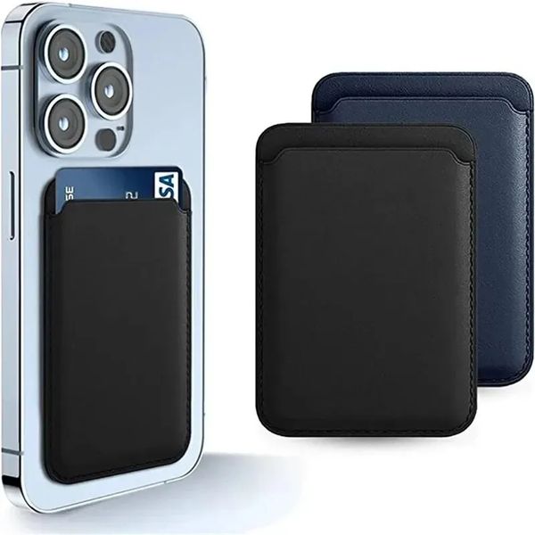 Capa carteira de couro para iPhone 15 Pro Max Magsafe Carteira de couro compatível com iPhone 14 13 12 porta-cartões com ímã MagSafe atacado