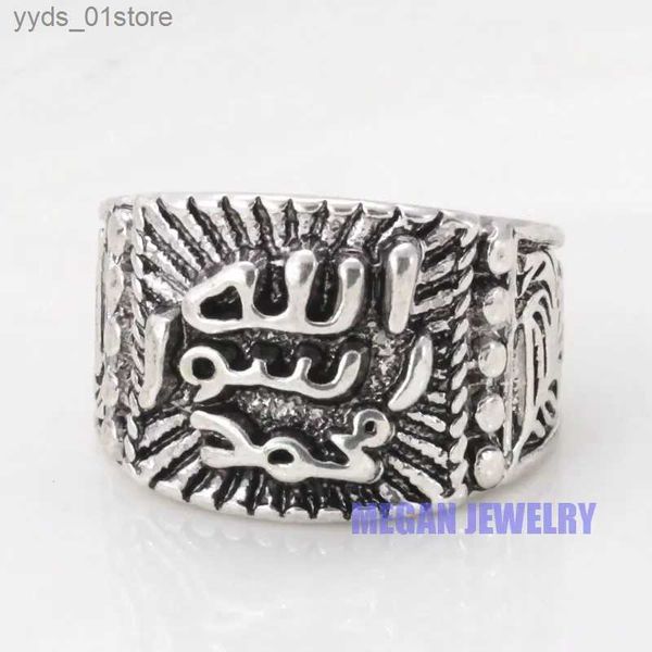 Bandringe muslimischer Prophet Muhammad Ring Islam Allah Ring Retro-Mode arabischer Schmuck Geschenk L240305