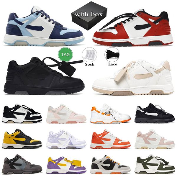 OFF-WHITE Out Of Office OOO Low Tops off white offwhite off whitesdesigner shoes 【code ：L】Hochwertige 2024 Outdoor-Freizeitschuhe Out of Office Sponge Off Mid-Top-Plattform-Trainer