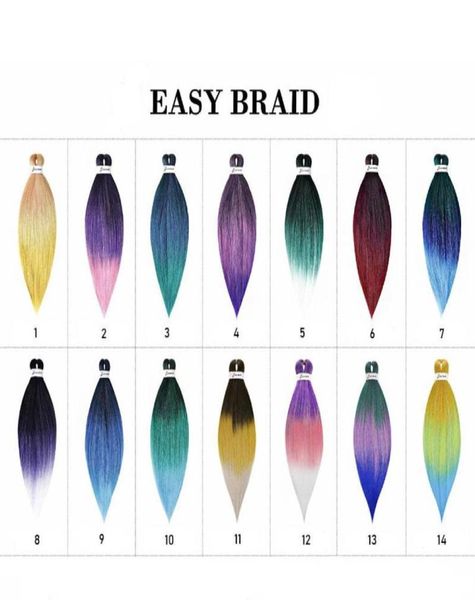 Soild Ombre Two Three Colors Flechthaar Jumbo Braids Hair 20 Zoll 5 Packungen Verkauf von synthetischem Flechthaar7140869