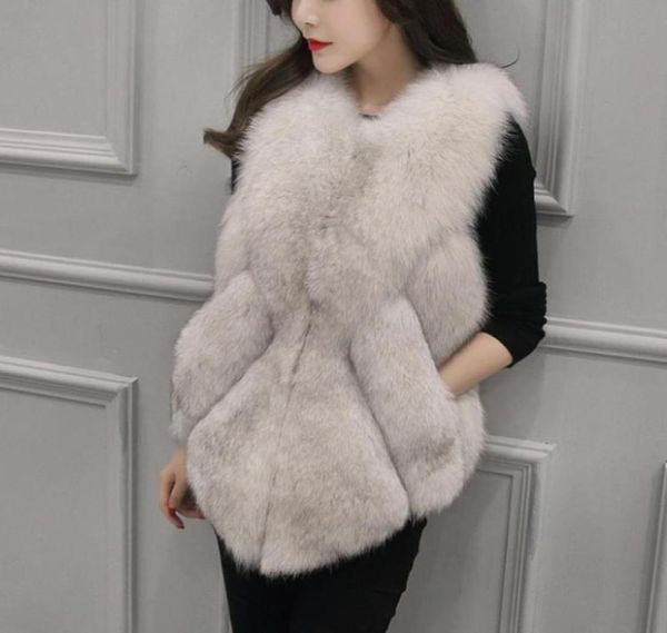 Savabien 2020, зимний теплый жилет из искусственного меха, жилет с v-образным вырезом, без рукавов, пушистые искусственные меховые пальто, женские уличные пальто больших размеров, розовый, белый1344996