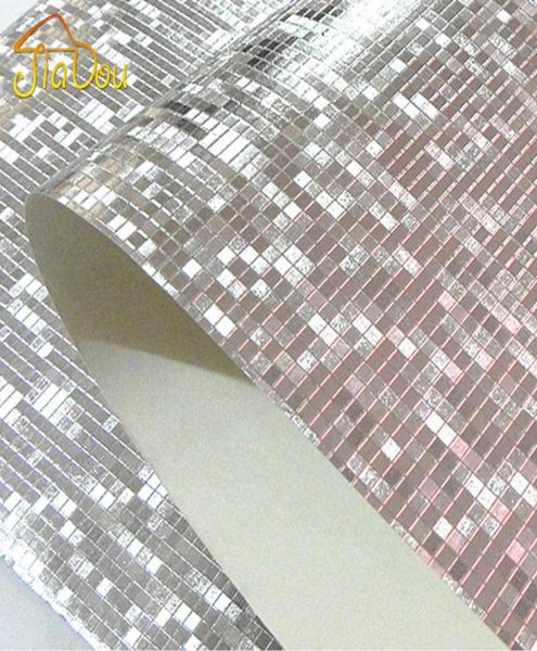 Intero Glitter Mosaico Carta da parati Sfondo Muro Carta da parati Lamina d'oro Carta da parati Argento Soffitto Rivestimento murale Papel De Parede9381490