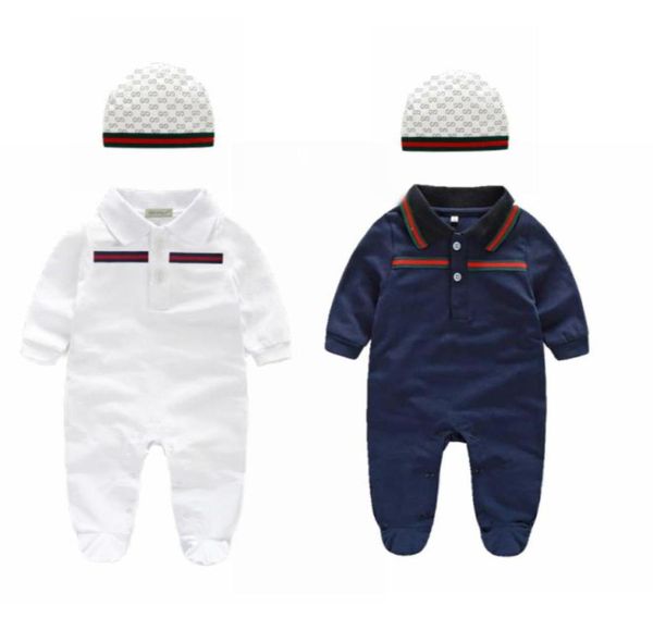 Babyspielanzug Jungen, Zopf, Schleifen, Krawatte, Baumwolle, Overalls, Kleinkinder, Mädchen, Gitter-Revers, kurze Ärmel, Kletterkleidung, Windel-Overall10154277155098