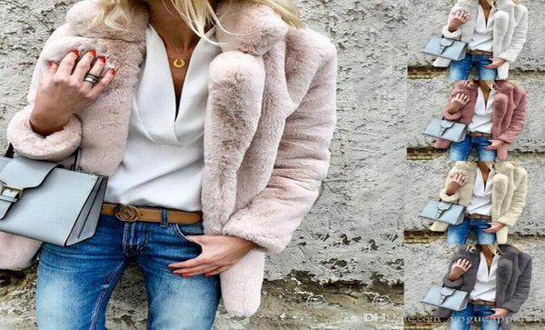 Women Winter Mischung Designermäntel rosa weißes Kunstfell warmer Parka -Frau Mode Rabatt Kleidung 4361205