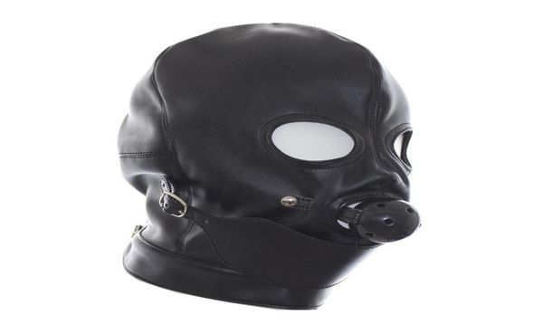 Moda GIMP Maschera completa Cappuccio Occhi aperti con bocca Palla Gag Bondage Fetish Restraint R1729521484