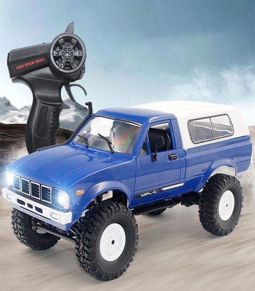 WPL C24 24G 116 4WD RC Carro Jeep Modelo Rádio Elétrico Controle Remoto Caminhão OffRoad Buggy Máquina de Movimento RC Brinquedos Meninos Presentes Y21931080