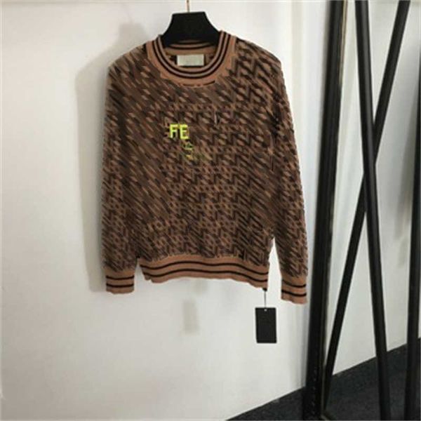 Suéter de designer mulheres cardigan suéteres mulheres jumper bordado impressão pulôver regular manga longa tripulação pescoço mistura de algodão suéter de lã padrão para senhora