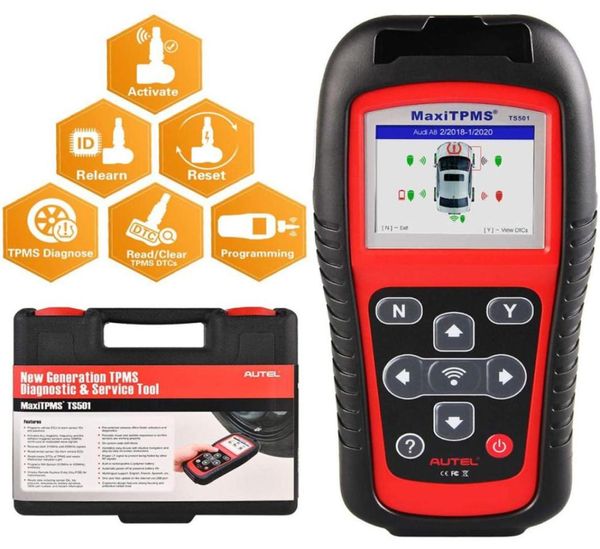 MAXITPMS TS501 TPMS Диагностический инструмент Активировать датчики TPMS Строты датчика данных TPMS Программирование Проверка Проверка Ключ FOB OBD24955377420