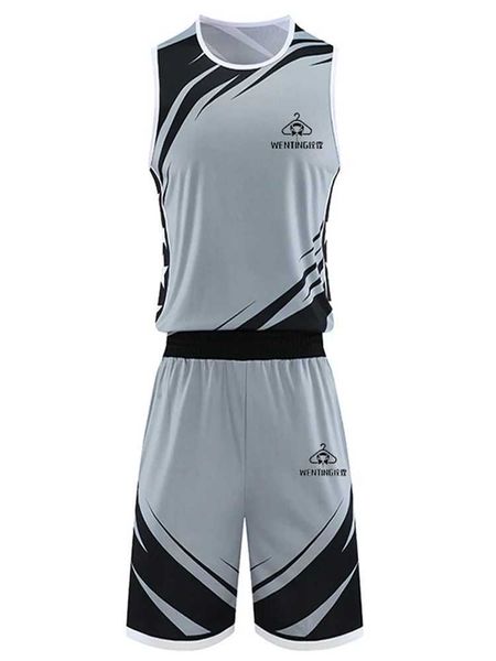 Tute da uomo Set sportivo asciutto Set da basket traspirante e assorbente per l'umidità Set di pantaloncini da notte corti in jersey specifici per il gioco di basket J240305