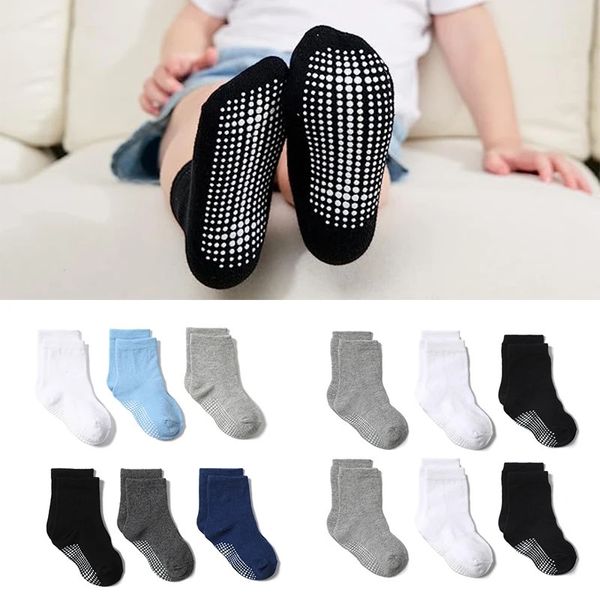 6 пар, модные детские носки, носки с нескользящей противоскользящей подошвой для малышей, малышей, мальчиков и девочек, От 0 до 7 лет 240226