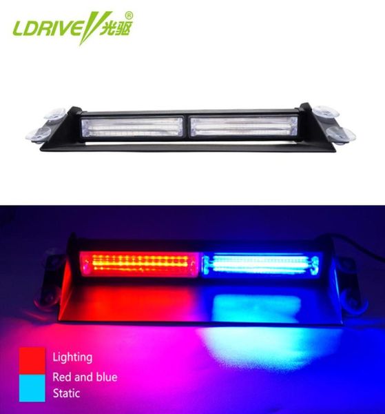 1pc 12v24v led cob pára-brisas aviso polícia luz estroboscópica veículo de emergência para pára-brisa do carro vermelho azul âmbar amarelo2626950