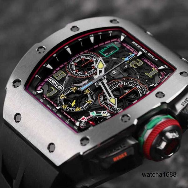 Брендовые часы Grestest Наручные часы RM Наручные часы серии RM65-01 RM6501 Ti Титановый металл с картой безопасности