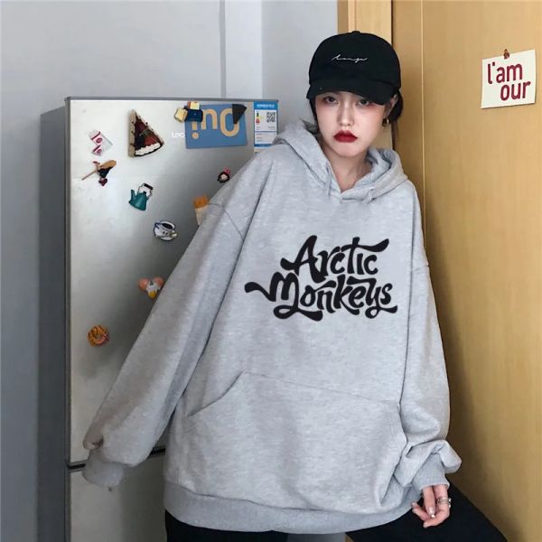 Spaccate le felpe artiche scimmie da cappuccio da cappuccio lettera con cappuccio grigio con cappuccio con cappuccio di felpe per uomo e donna abbigliamento unisex classico