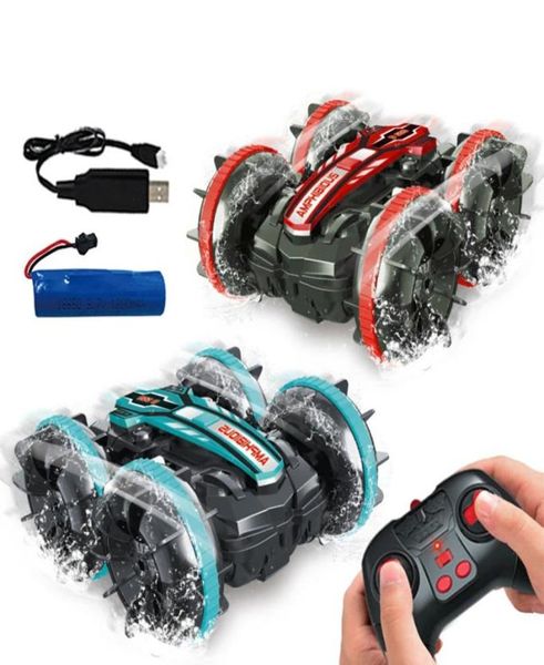 Neues 24G 4Wd Radio Amphibious Stunt RC Car Doppelseitiges Drift Tumbling Gestengesteuertes Elektrospielzeug für Jungen2111997