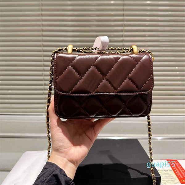 Geldbörse Hochwertige Designer-Taschen Luxus Damen Ball Woc-Bag Double Golden Ball Min Chain Bag