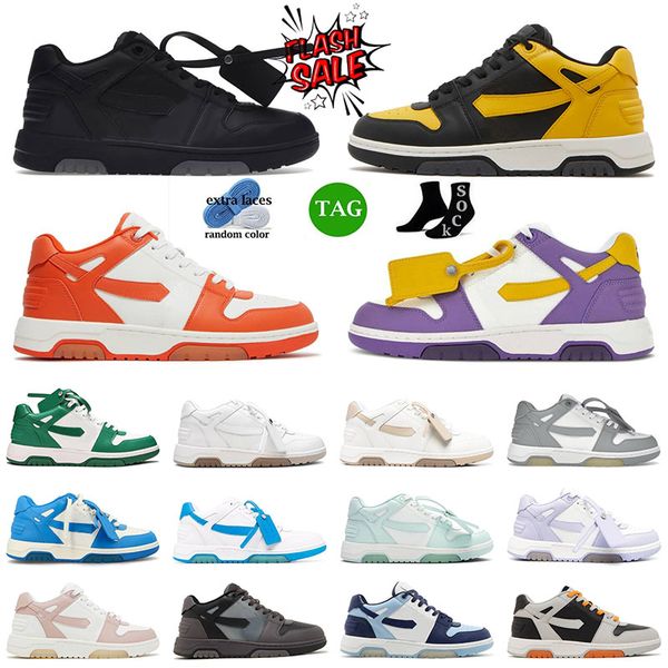 OFF-WHITE Out Of Office OOO Low Tops off white offwhite off whitesdesigner shoes 【code ：L】Scarpe firmate di marca superiore sneaker fuori ufficio OOO Low Tops Calf Leather off