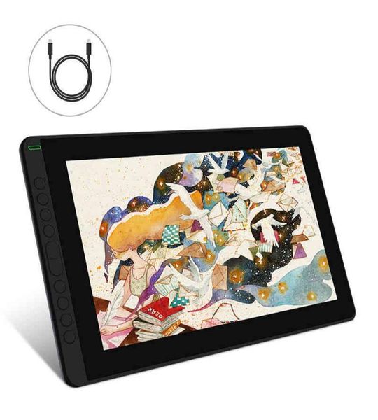 HUION Nuovo Arrivo Kamvas 162021 Grafica Disegno Monitor Batteria Digital Pen Tablet WinMAC E Android 120 s RGB6738793