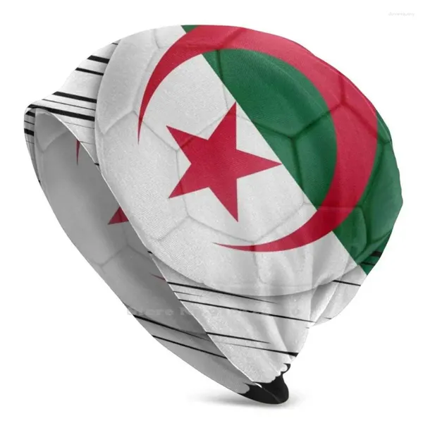 Berets Algerien-Fußball-Flagge, gestrickte Beanie-Mütze, Sportmütze, algerischer Nationalwettbewerb-Fußball