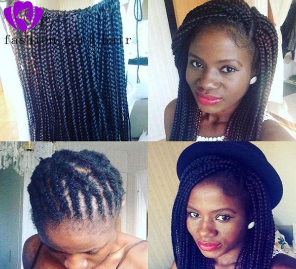 Synthetische Lace Front Box Braids Perücken Schwarz Hitzebeständig Häkeln Flechten Haar für Frauen Party Lange Cosplay Perücke7576889