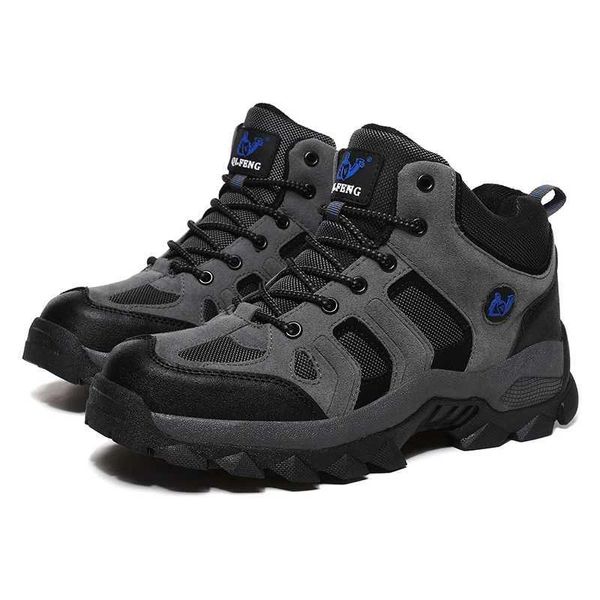 Outdoor-Schuhe Sandalen 48 Große Wanderstiefel Warme Winterstiefel Mann High Top Outdoor Freizeit Wanderschuhe Outdoor Stiefeletten Herbst Weiche Herren Sneakers YQ240301