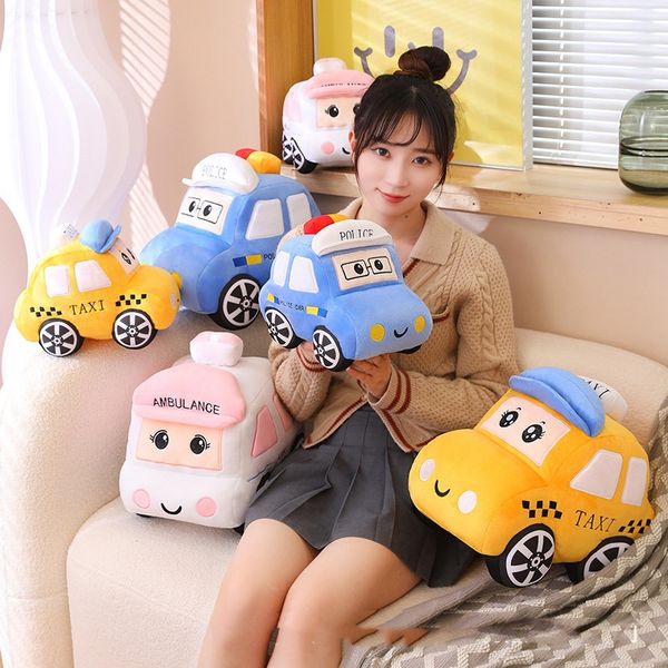 2024 New Cute Early Education Puzzle Cartoon Car Morbido cuscino Peluche Bus Doll Ragazza che dorme nel letto Cuscino Compagno per bambini Doll Fabbrica All'ingrosso in magazzino