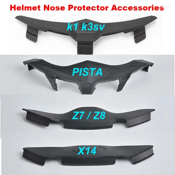 Capacetes de motocicleta Capacete Protetor de nariz apto para AGV K1 K3 SV SHOEI Z7X14 KYT ARAI Cascos Moto Viseira Capacete PISTA Base Parts
