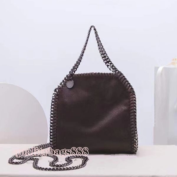 Stella McCartney Falabella Mini Tote Kadın Metalik Kadınlar Çanta Yüksek Kaliteli Deri Omuz Çantaları Uzun Zincir Çanta