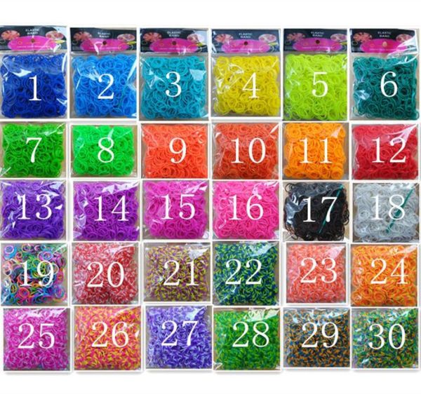 Bunte Loom-Bänder aus Gummi in 20 Farben, Packung mit 600 Stück, 24 S-Clips, 1 Haken-Set, Nachfüllpackung für Mädchen, Kinder, DIY-Armband-Zubehör, 5 Packungsschlitze 3119289