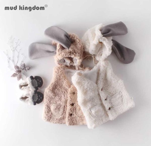 Mudkingdom Mädchen Jungen Sherpa Weste Jacken mit Ohrenmütze Baby Kinder Herbst Westen Weste für Kinder Kleidung Oberbekleidung 2106156855508