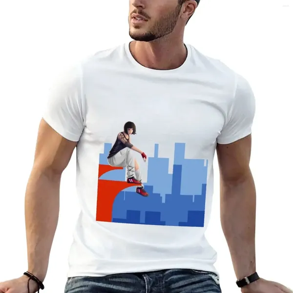 Polos masculinos Mirror Edge - The City High-res Vector Version Decal (transparente) Camiseta de manga curta para um menino Camisetas Homens Pacote
