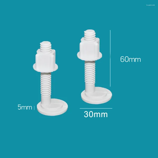 Tampas de assento do vaso sanitário parafusos de reparo de alta qualidade parafuso de fixação de borracha superfície lisa 2 peças a/b/c/d acessórios fácil instalação