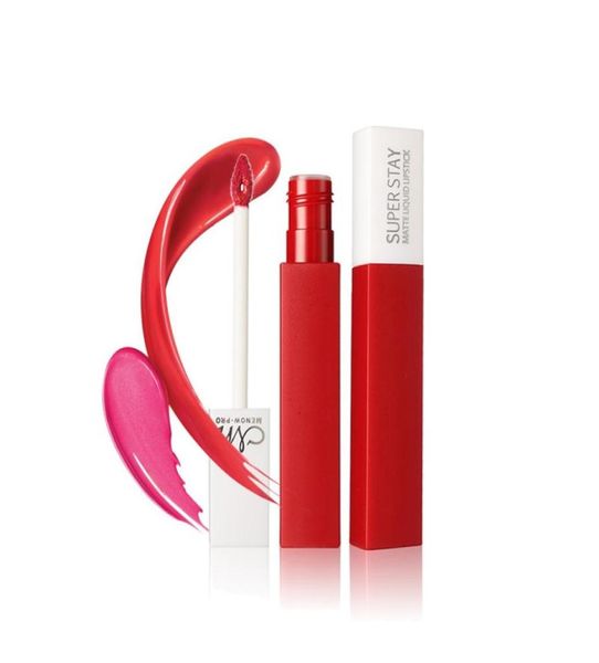 Batom veludo fosco maquiagem à prova d'água 12 cores batom líquido vermelho nude fácil de usar lábio bruto 20198569322