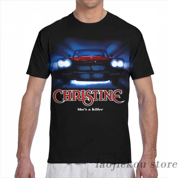 T-Shirts Awesome Film Araba Christine Erkekler Tshirt Kadın Baskı Moda Kız Tişört Boy Tees Kısa Kollu Tshirts
