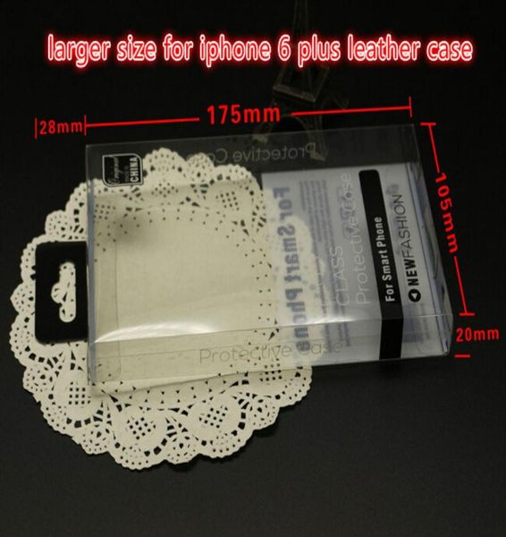 1751052cm moda blister pvc plástico caixa de embalagem varejo pacote para s5 s6 capa para 6 plus para iphone6 couro case9164167