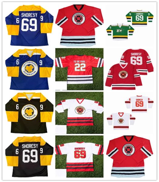 Serie TV Men Irish Letterkenny 69 Kooy Shoresy Hockey Jersey Ice Movie Team Color Blue Green Green Bianco Rosso Uniformi cucite alternative