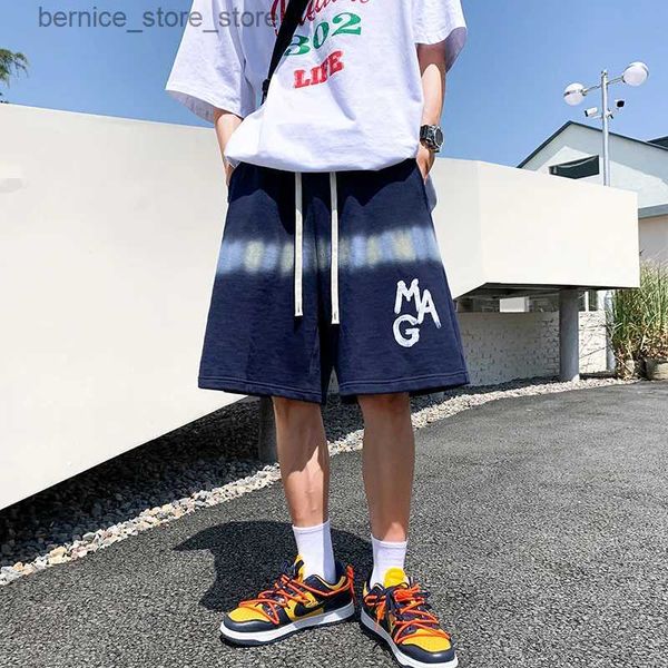 Herrenshorts LAPPSTER Youth Tie Dye Sportshorts Sommer 100 % Baumwolle Y2K Straßenkleidung Herren Harajuku Grapic Shorts Koreanische Mode Retro Shorts Q240305