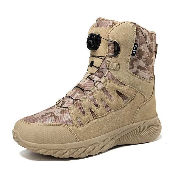 Scarpe da esterno Sandali Stivali primaverili e autunnali Forze speciali Stivali da alpinismo Outdoor impermeabili e antiscivolo Uomo e donna Desert YQ240301