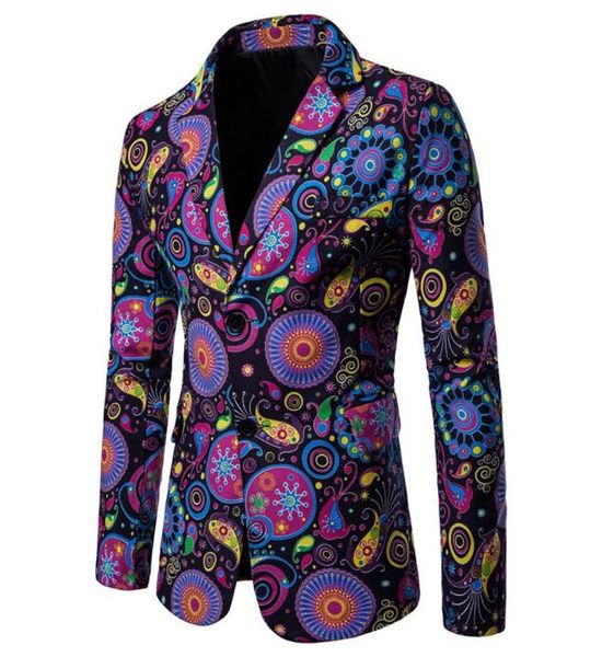 2019 designer de roupas masculinas designer de luxo dos homens blazer impressão jaqueta elegante fantasia marca floral masculino ternos blazers 7241040713