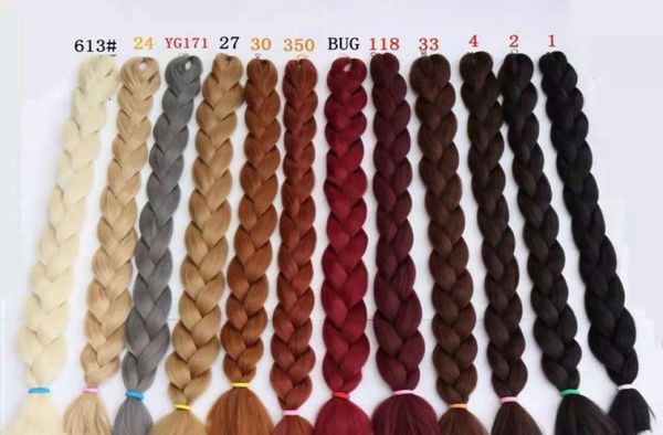 Jumbo tranças Xpression Brading cabelo cores roxas tranças de crochê 82 polegadas syntheitc extensão de cabelo sintético para trança 165g mar5216668