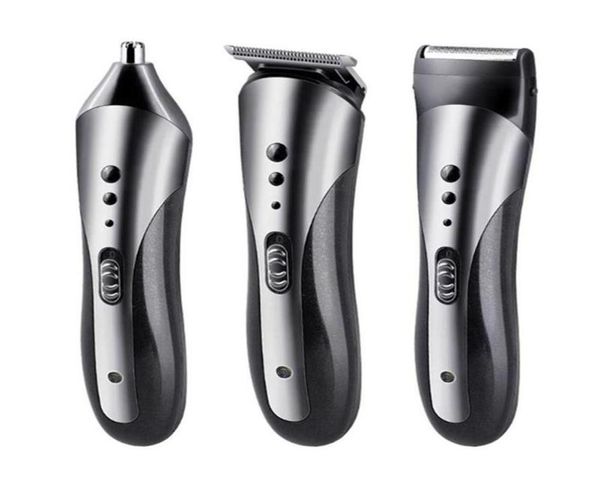 3 em 1 recarregável elétrica nariz orelha barbeador máquina de cortar cabelo profissional barbeador elétrico barba 25182754783