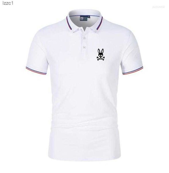 Micro Standard Ghost Rabbit Print Polo Shirt Herren Sommer Baumwolle T -Shirt Revers Kurzarm XMXF8061385