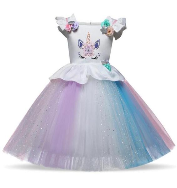 Nuovo vestito adorabile dalla neonata Vestito da principessa del fiore di modo Abiti carini Vestito da festa per bambini Abito da sposa Pettiskirt7752977