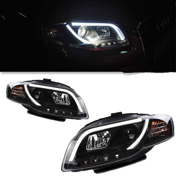 Peças de luzes principais do carro para audi a4 2005-2008 a4l b7 led farol dianteiro substituição anjo olho sinal farol