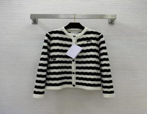 2023 primavera verão milão pista suéteres o pescoço manga longa high end jacquard cardigan women039s designer topos 120733158078