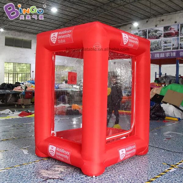 wholesale Pubblicità esterna Gonfiabile Catch Cash Booth Modello Gonfiaggio Giochi divertenti Palloncini Blow Up Money Catch Tenda in vendita con aeratore Giocattoli Sport