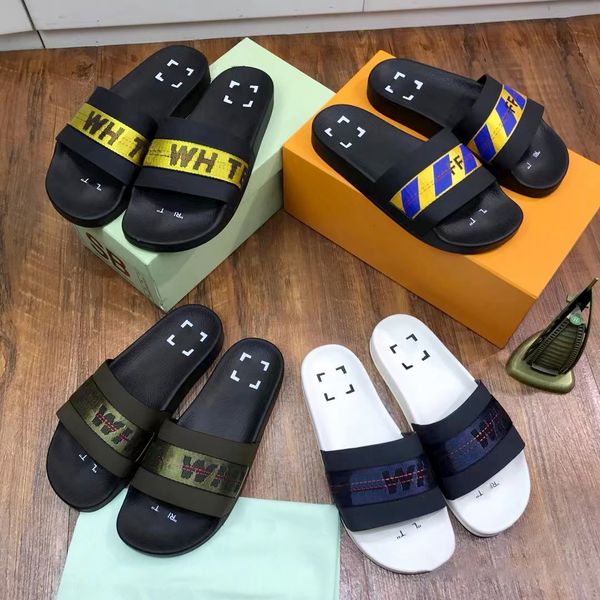 Top Quality Designer de Luxo Sandália Slide Slipper Beach Sliders Ao Ar Livre Mulheres Homem Borracha 2024New Flat Mule Verão Ensolarado Piscina Sandale Homens Sapatos Casuais Mocassim Presente Menina