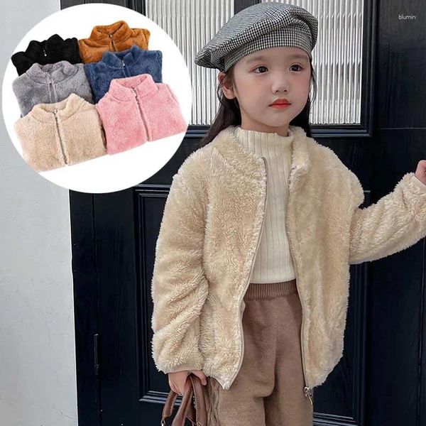 Jacken Kinder Frühling Mäntel Kinder Oberbekleidung Junge Warme Fleece Jacke Braun Baby Mädchen Für Herbst Koreanische Winter Kleidung