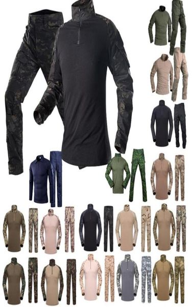 Camicia da tiro Abito da battaglia Uniforme tattica BDU Set Abbigliamento da combattimento militare Camouflage US Outdoor Woodland Caccia Uniforme NO050074866126