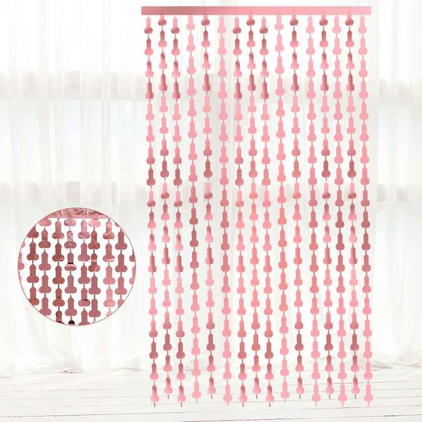 Nuovo 1Mx2m Bachelor Rain Silk Curtain Forever Sfondo Muro Layout Decorazione di nozze Addio al nubilato Bride To Be